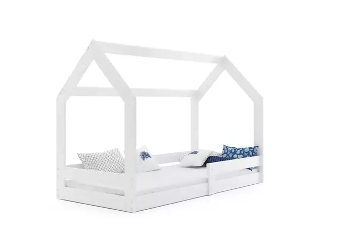 Vienvietīga bērnu gulta DOMEK 1 80x160 ar matraci, balta — изображение 4
