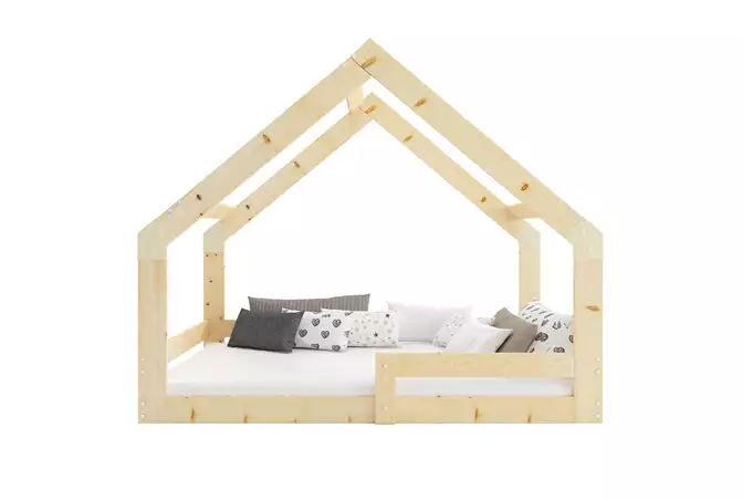 Vienvietīga bērnu gulta DOMEK 80x160 ar matraci, dabīgs koks — изображение 5