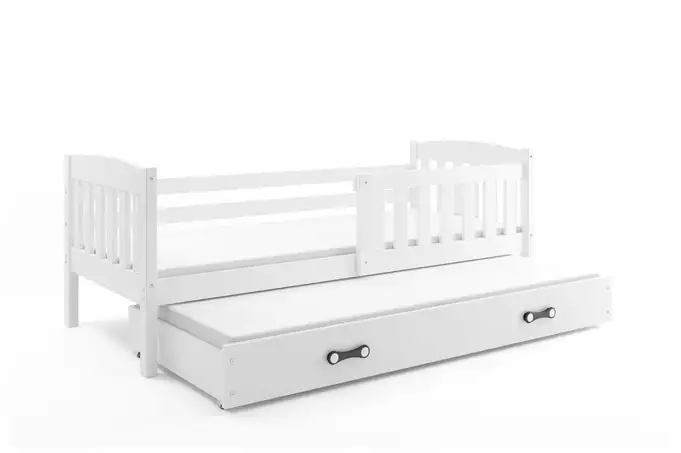 KUBUS bērnu izvelkamā gulta 80x160 ar atvilktni, balta — изображение 2