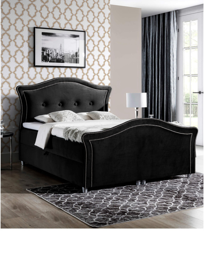 Bedran Lux kontinentālā gulta 120x200, polsterēta, matracis, matrača pārvalks, konteiners — 6 attēls