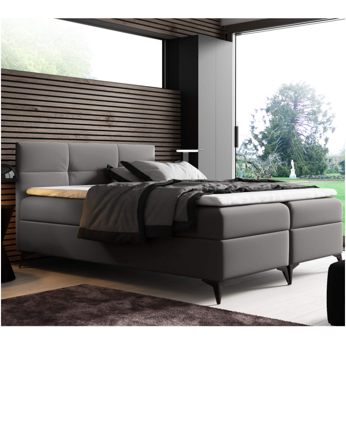 Figaro kontinentālā gulta 120x200, polsterēta, matracis, matrača pārvalks, konteiners — изображение 4
