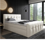 Malibu kontinentālā gulta 200x200, polsterēta, matracis, matrača pārvalks, konteiners