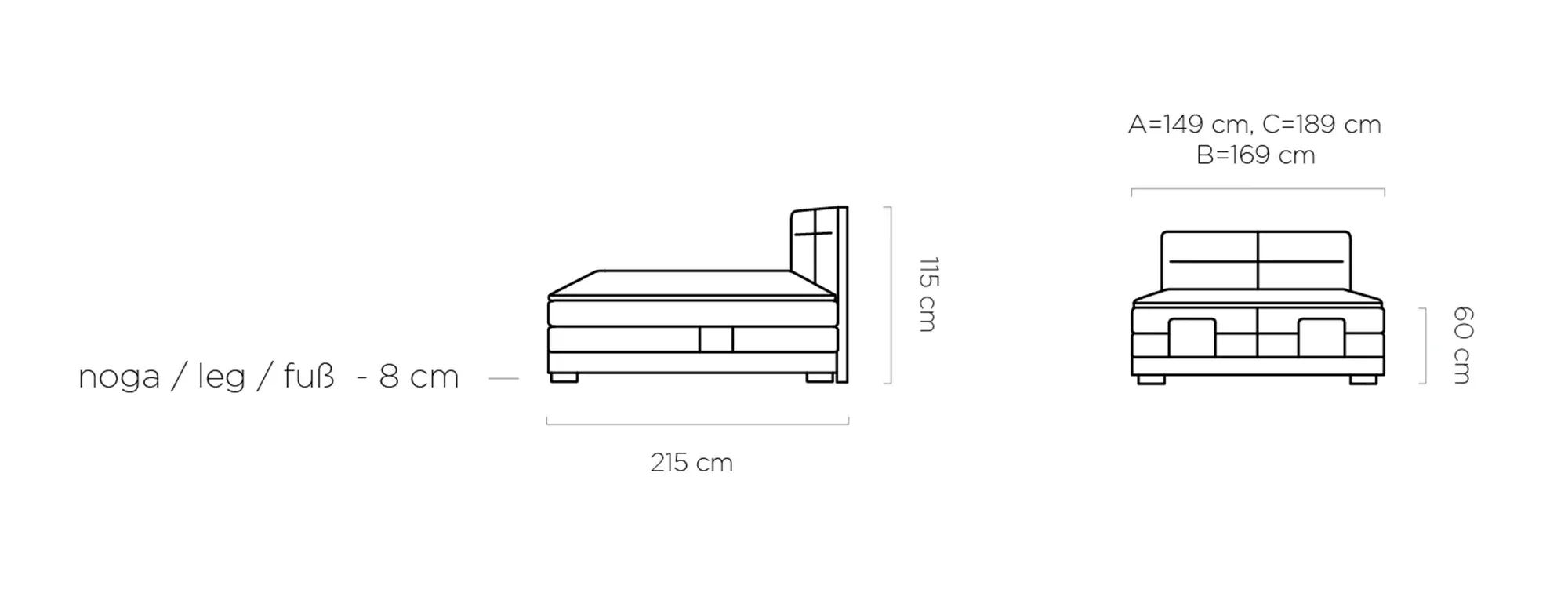 Valsen kontinentālā gulta 140x200 Gr1 — изображение 2