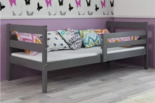 ERYK vienvietīga jauniešu gulta 80X190, grafīta krāsā