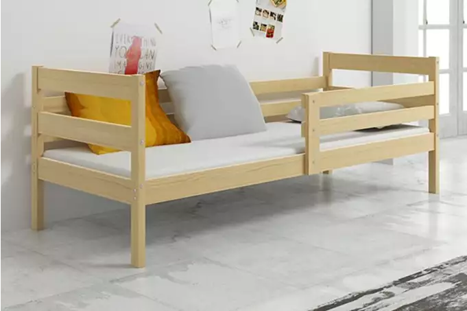 ERYK vienvietīga jauniešu gulta 80x190 ar matraci, priede