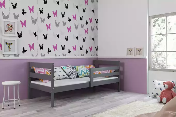 ERYK vienvietīga jauniešu gulta 80X190, grafīta krāsā — изображение 2