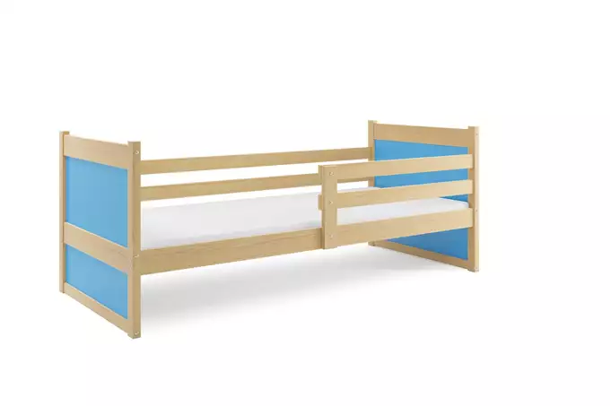 RICO vienvietīgā gulta jauniešiem 90x200, priede/zila — изображение 3