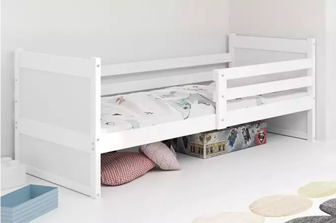 RICO vienvietīga jauniešu gulta 90x190 ar matraci, balta