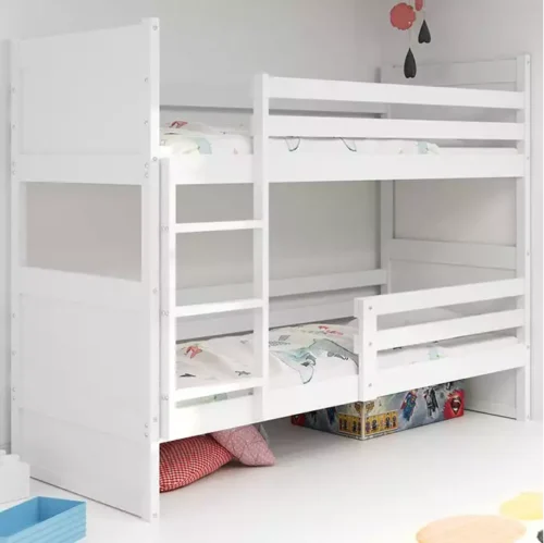 RICO divstāvu gulta jauniešiem 90×200 ar matraci, balta