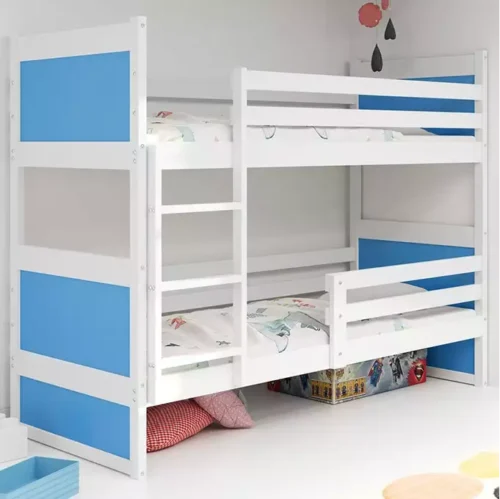 RICO divstāvu gulta jauniešiem 90×200, balta/zila