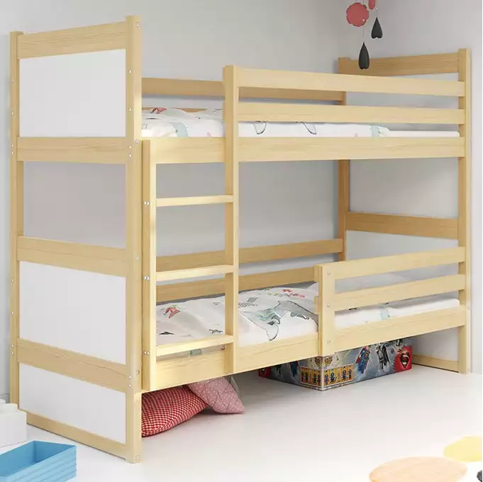RICO divstāvu gulta jauniešiem 90x190, priede/balta