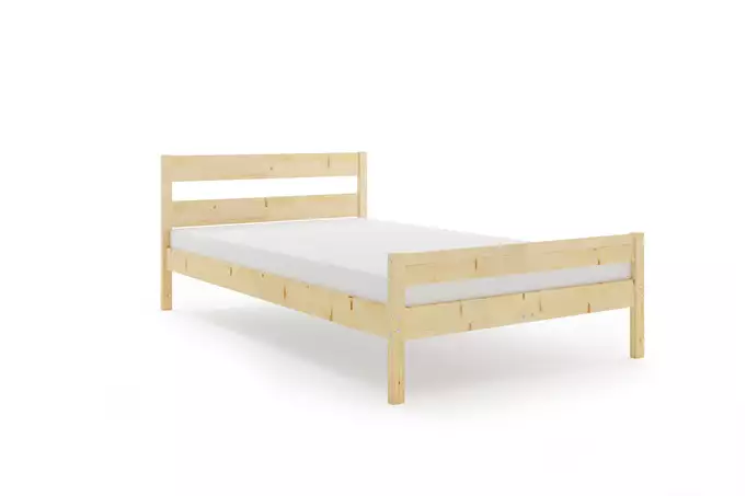 Orbis 140X200 guļamistabas gulta ar matraci, dabīgs koks — изображение 3