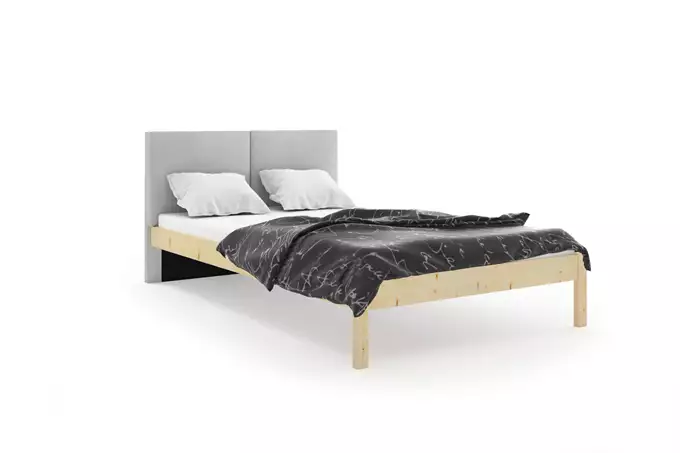 Mīksta guļamistabas gulta Galaxy 140x200, dabīgs koks/osis — изображение 5