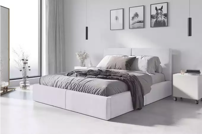 Микста гульта 160x200 Hilton ar matraci, balta