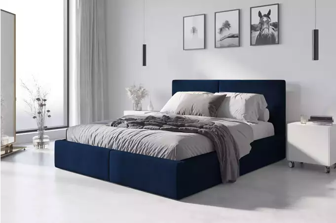 Микста гульта 160x200 Hilton ar matraci, zila