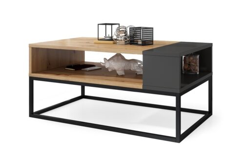 LYNX Artisan Oak/Antracīta – MODERNS LOFT KAFIJAS GALDIŅŠ
