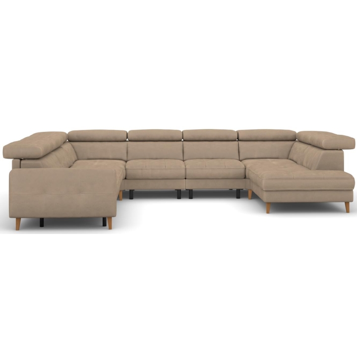 GOYA stūra dīvāns 3F-TE-1.5RF-1.5RF-TE-1.5HT/BK Bydgoskie Meble
