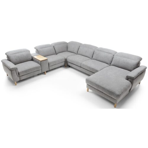 MIA 1.5RF-Mod-Prime-1.5RF-TE-3F-REC/BK stūra dīvāns 2 baterijas Bydgoskie Meble