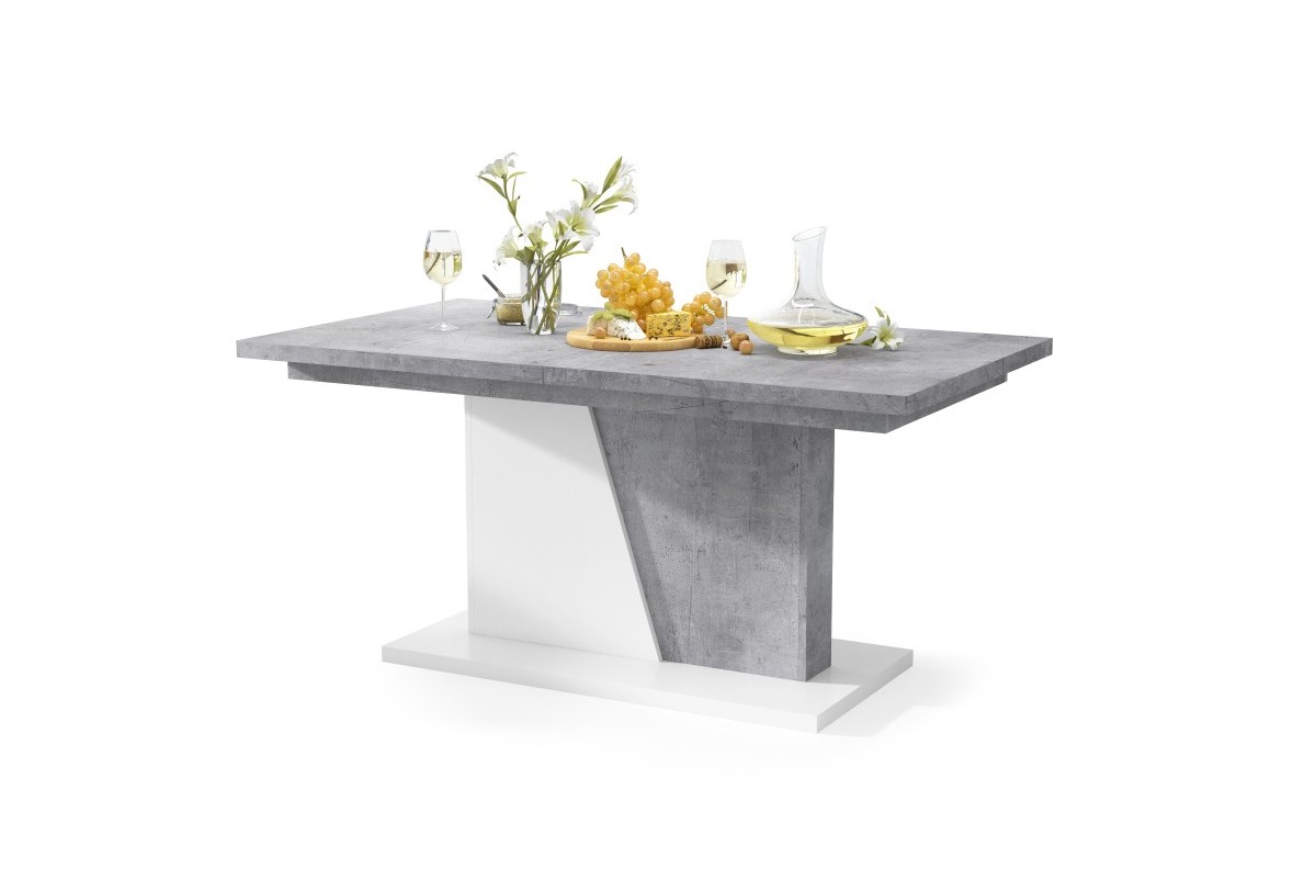 NOBLE NOIR Millenium Concrete/Matēti balts - LĪDZ 218 cm IZGARINOJAMS GALDS! — изображение 6