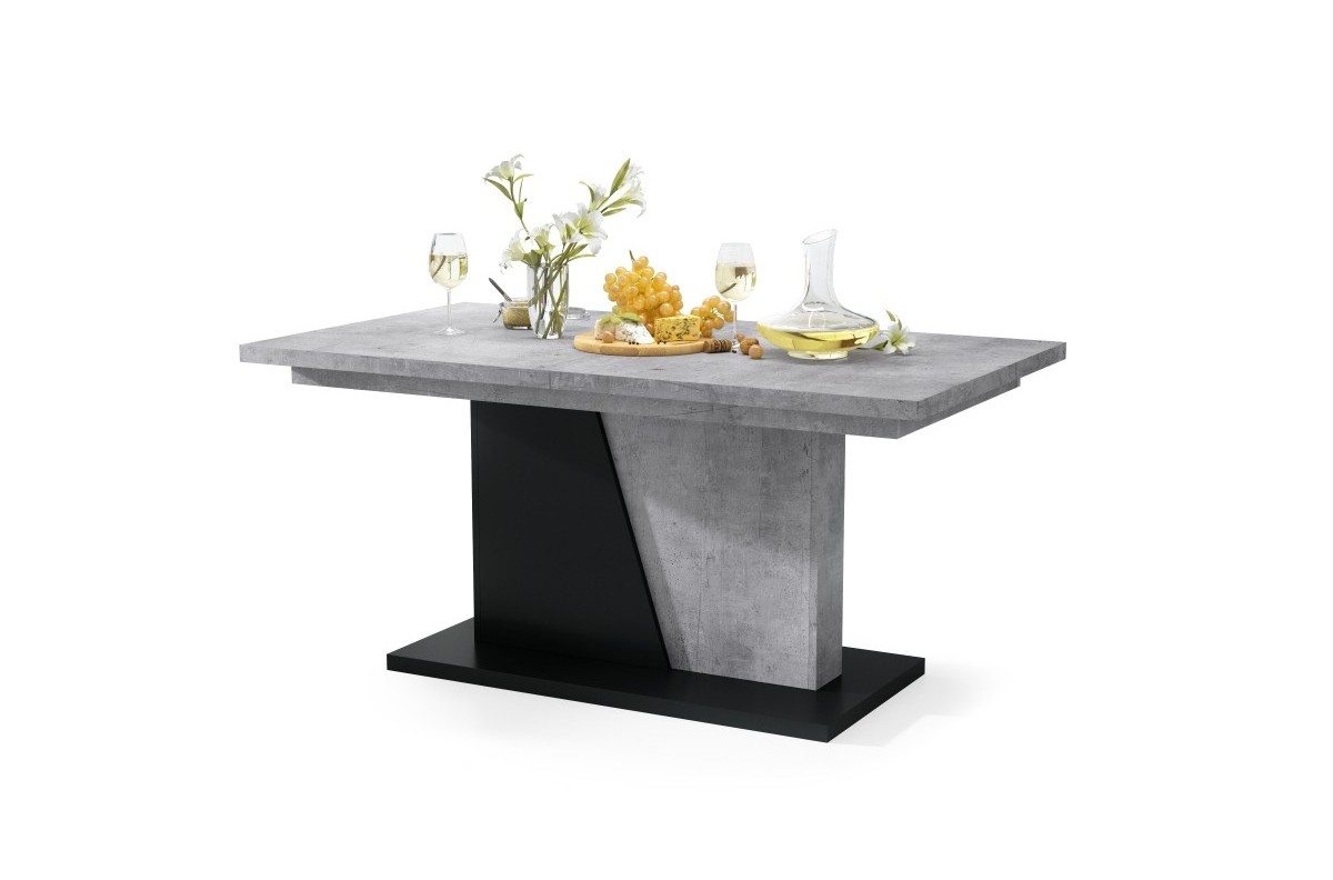 NOBLE NOIR Millenium Concrete/Matēti melns - LĪDZ 218 cm IZGARINOJAMS GALDS! — изображение 6