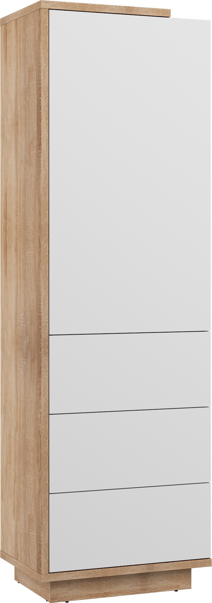 BRITA 01 mēbeles, slēgts plaukts, Sonoma ozols/spīdīgi balta krāsa
