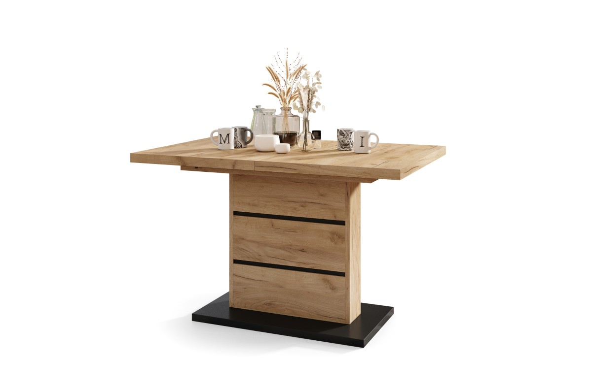 PIANO Craft ozols zelta/matēti melns - MODERNS GALDS, LĪDZ 200 CM GARUMAM! — изображение 7