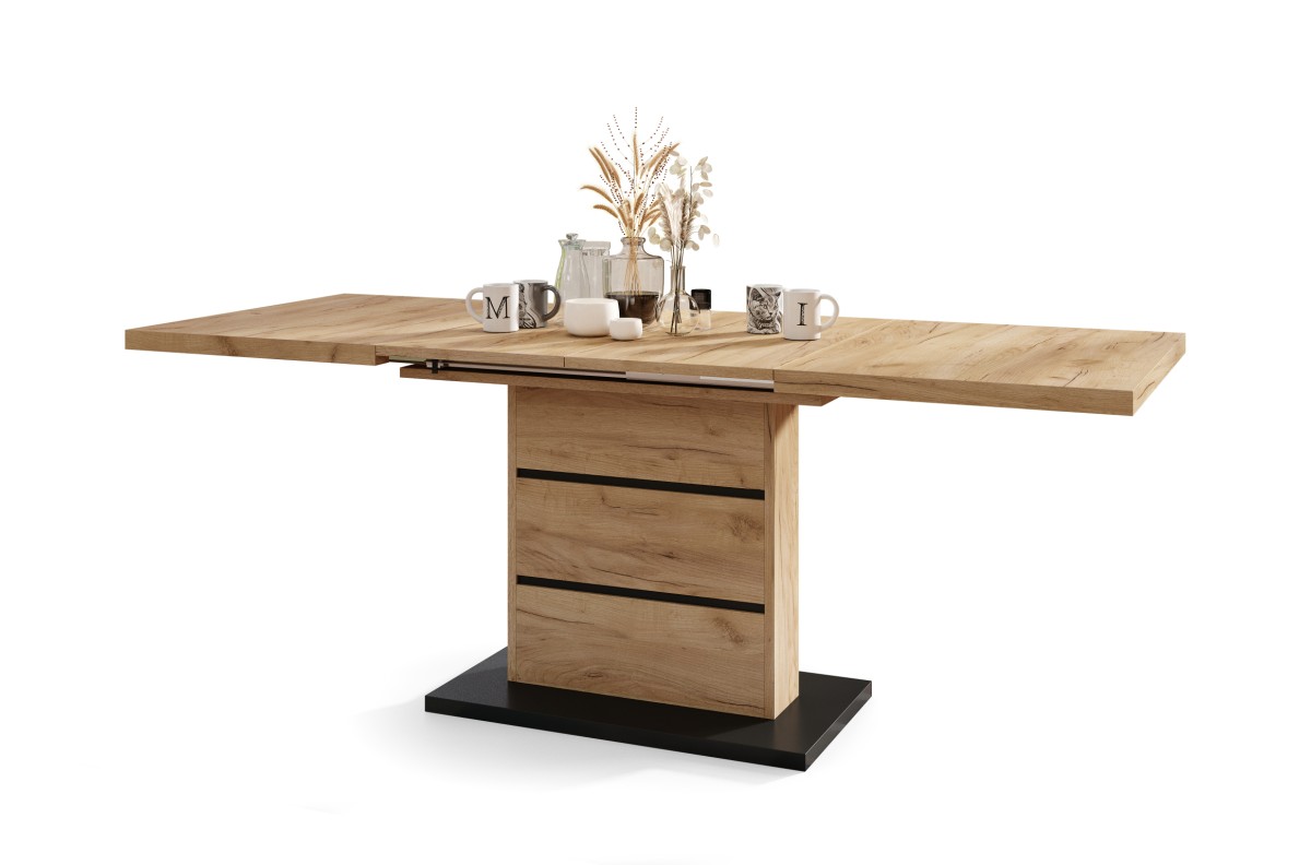 ФОРТЕПИАНО Craft ozols zelta/matēti melns - MODERNS GALDS, LĪDZ 200 CM GARUMAM!