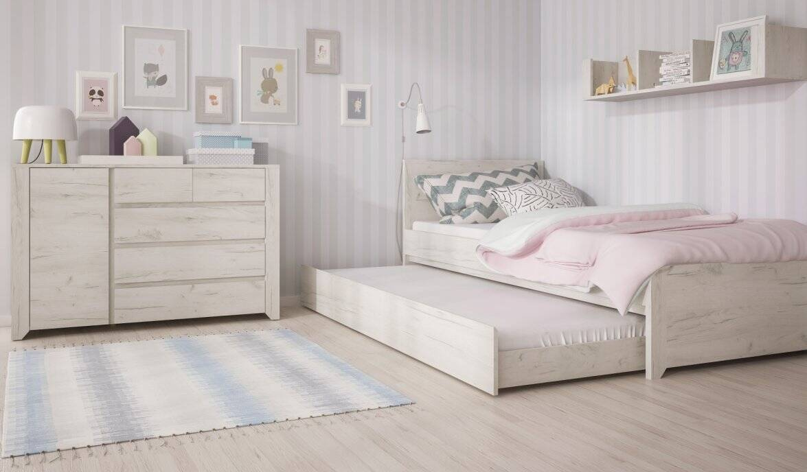 Angel TYP-41 - Kumode 1D-5S ozolkoka baltā Craft — 4 attēls