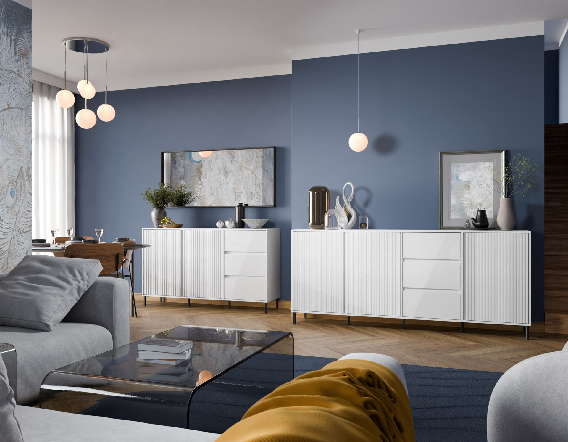 Avenale AVEF03 - TV skapītis 2D1S Alpine white glanced white — изображение 3