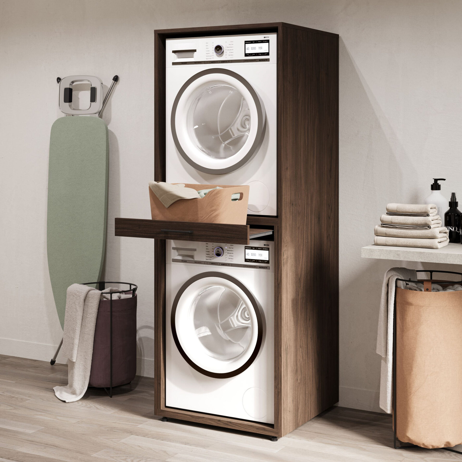 Aza - veļas mašīna un žāvētājs 1P Walnut Villa — 6 attēls