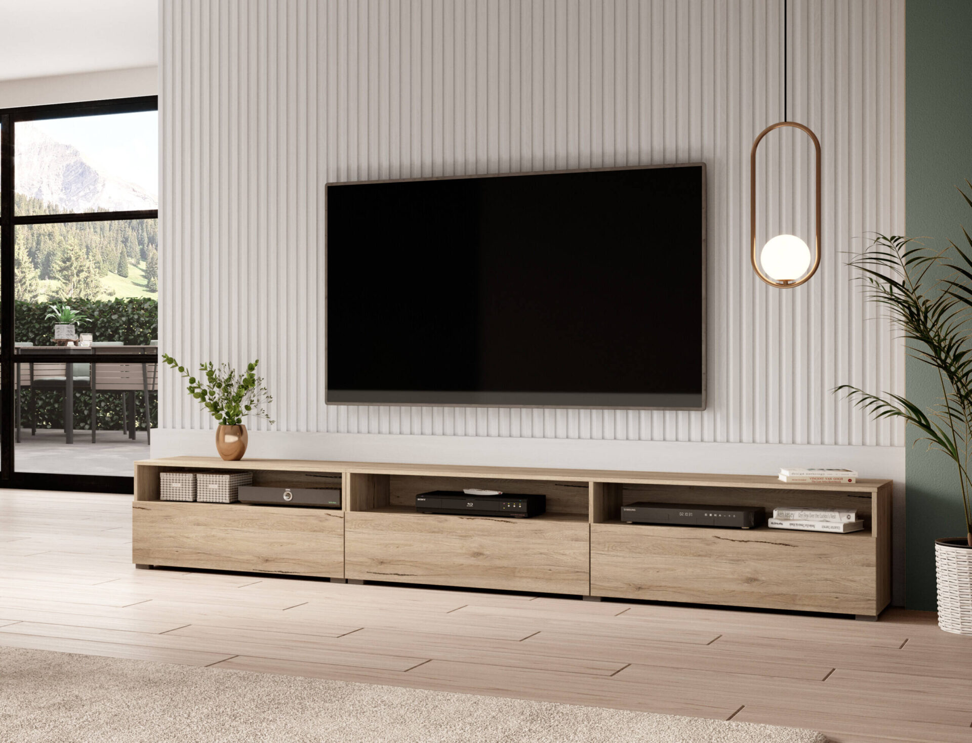 Bāra trīsdurvju TV skapis San Remo Light — изображение 3