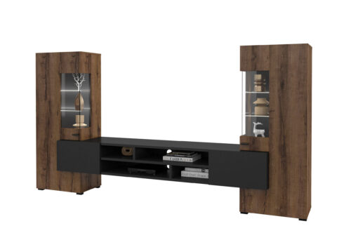 Coby sienas skapītis Monastery Oak / Black Onyx