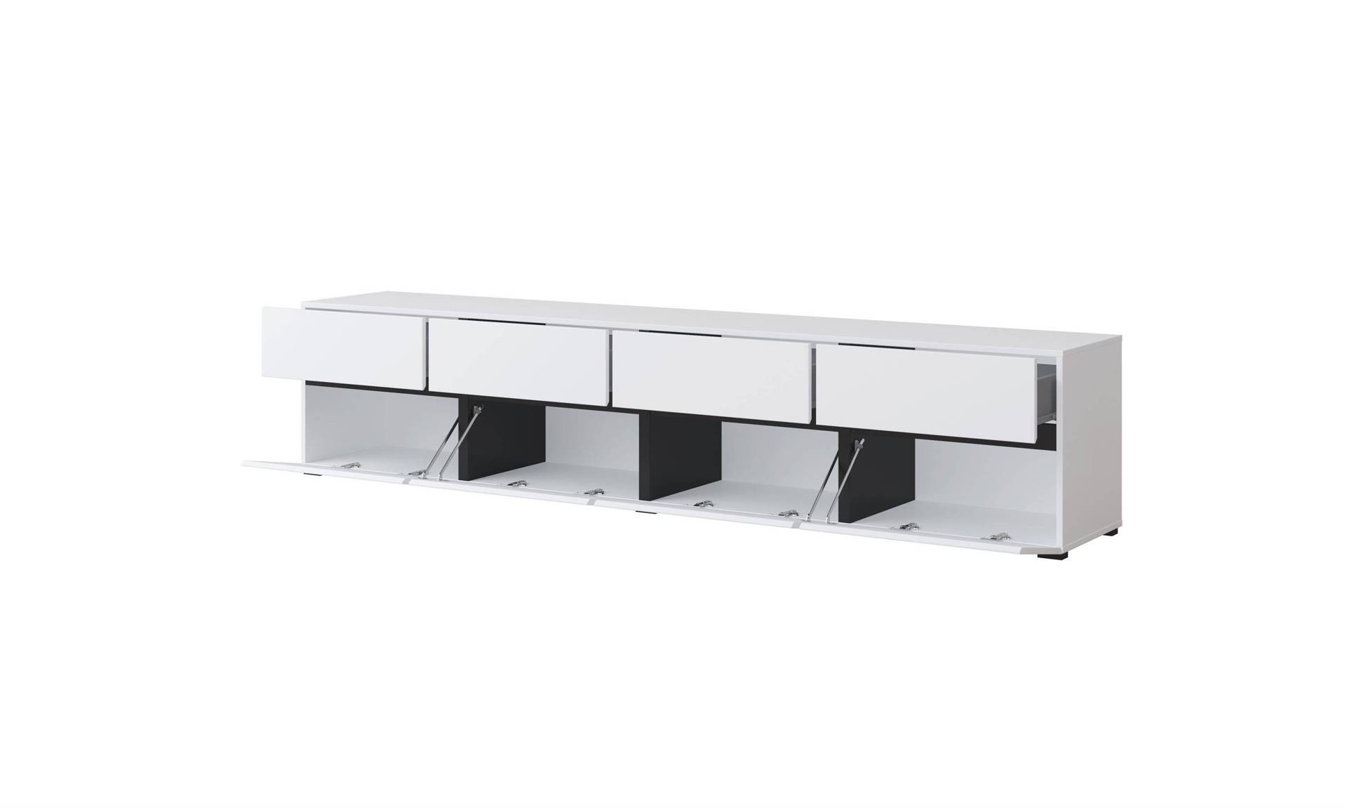 Cross – TV skapītis 4D4S, balts, melns, matēts — изображение 2