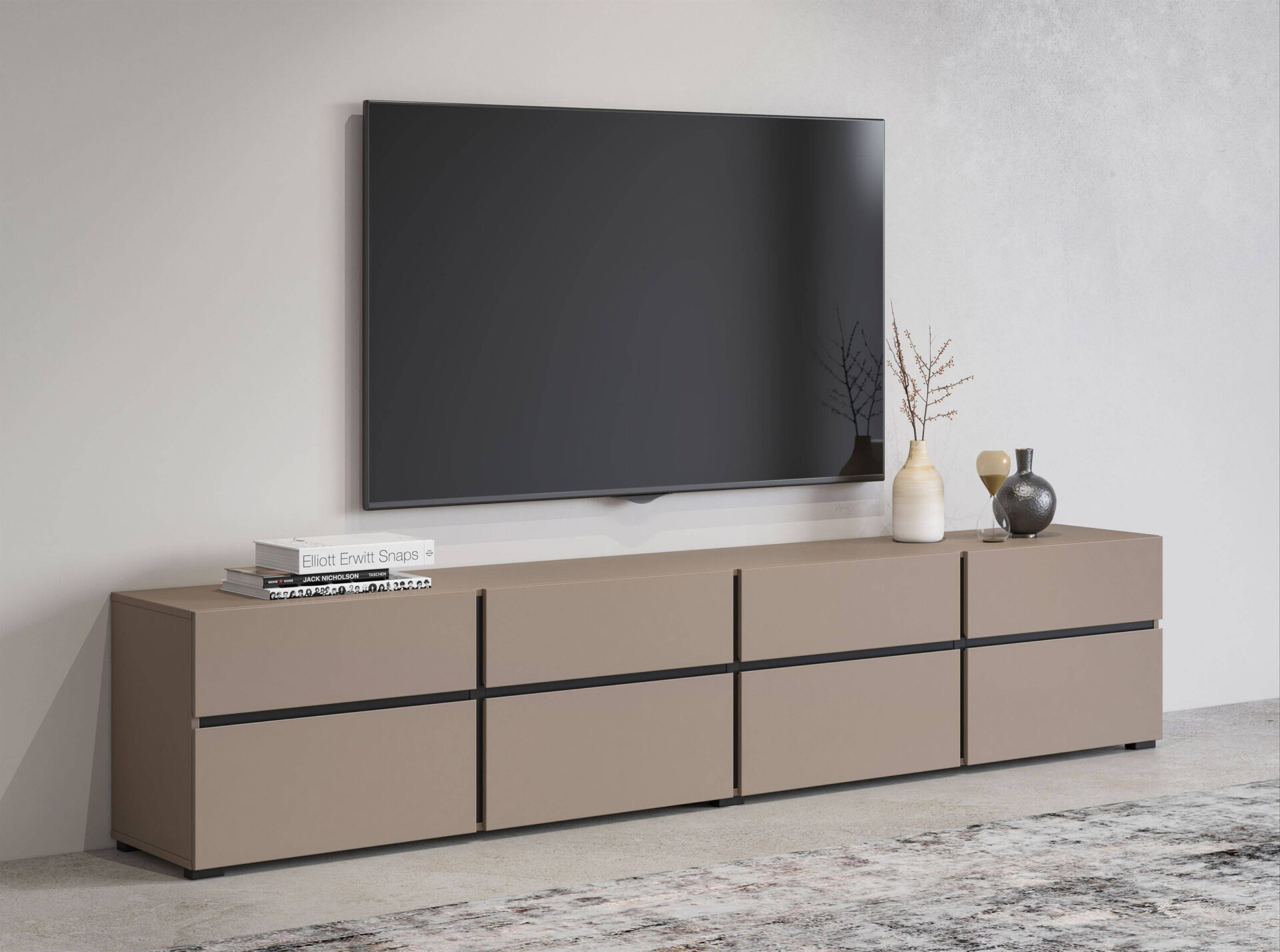 Cross - TV skapītis 4D4S, Kongo melns matēts — изображение 5