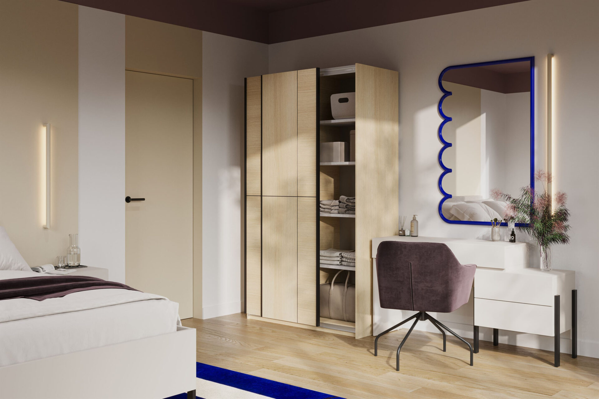 CUBE - Skapis ar 2 bīdāmām durvīm, 120 cm, Lindberg ozols — изображение 7