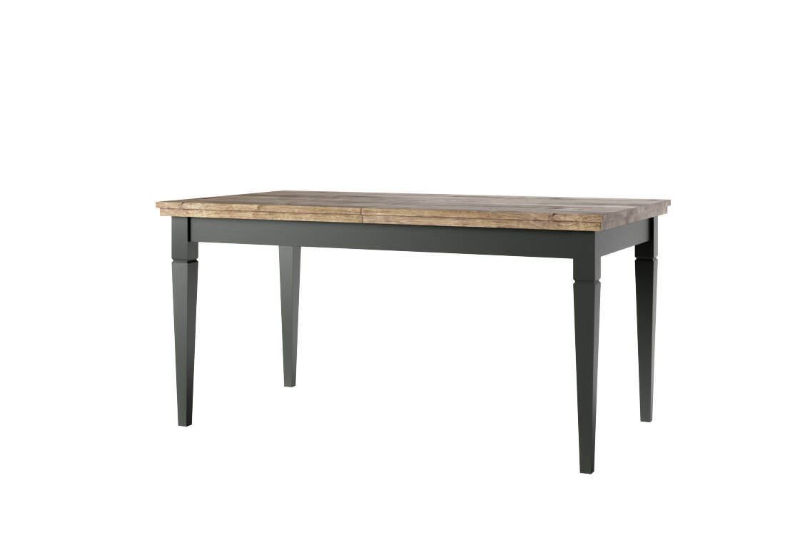 Evora WM izvelkams galds, 160-240 cm, zaļš / Lefkas ozols