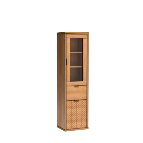 FONTI-2 – Vitrīnas skapis 2D1S karameļu ozols