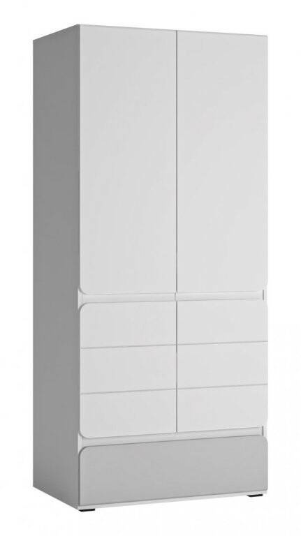 Flexi FLXS02 – Skapis 2D1S balts/pelēks