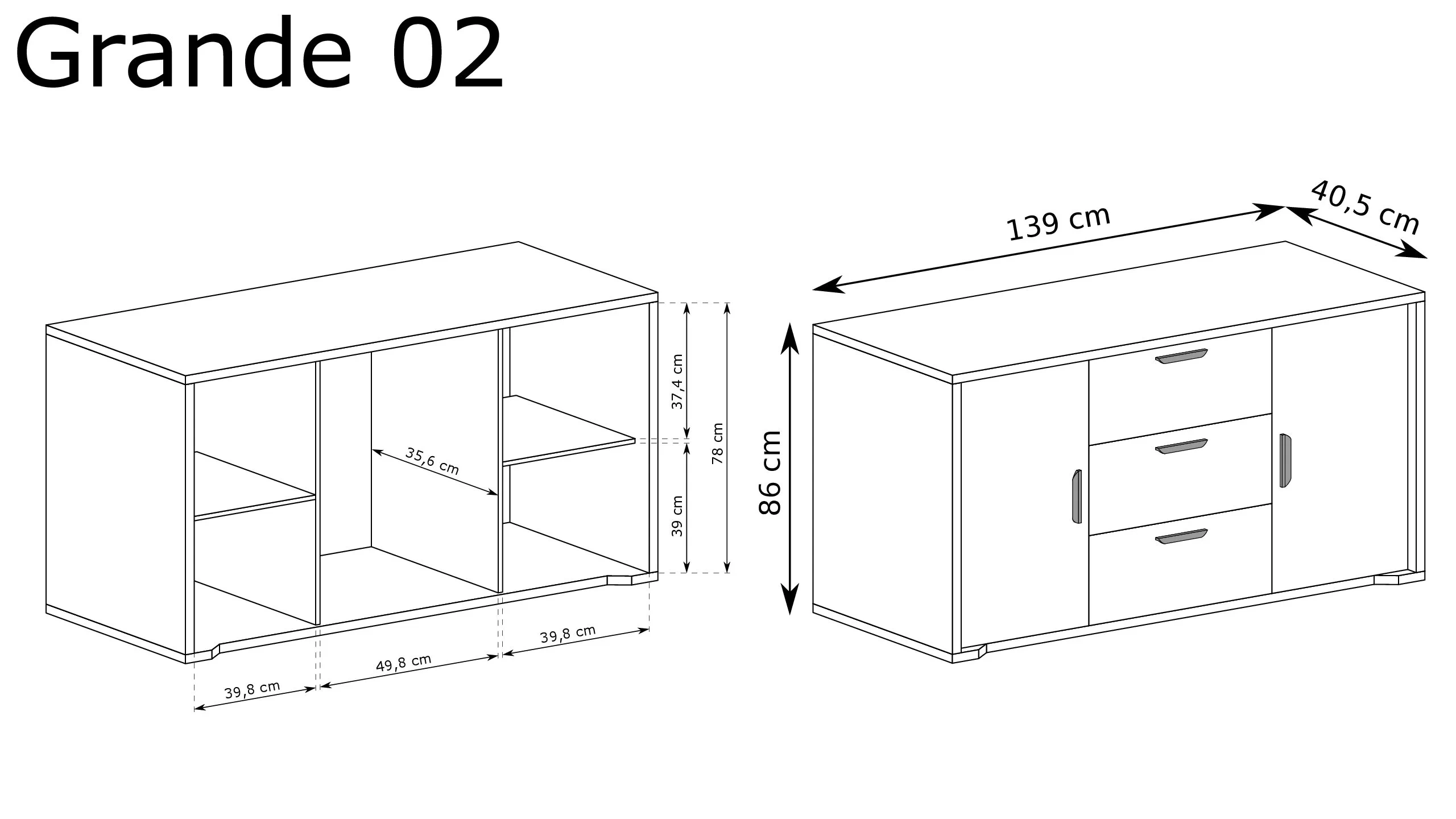 GRANDE-2 - Kumode 2D3S Kremonas ozols — изображение 2