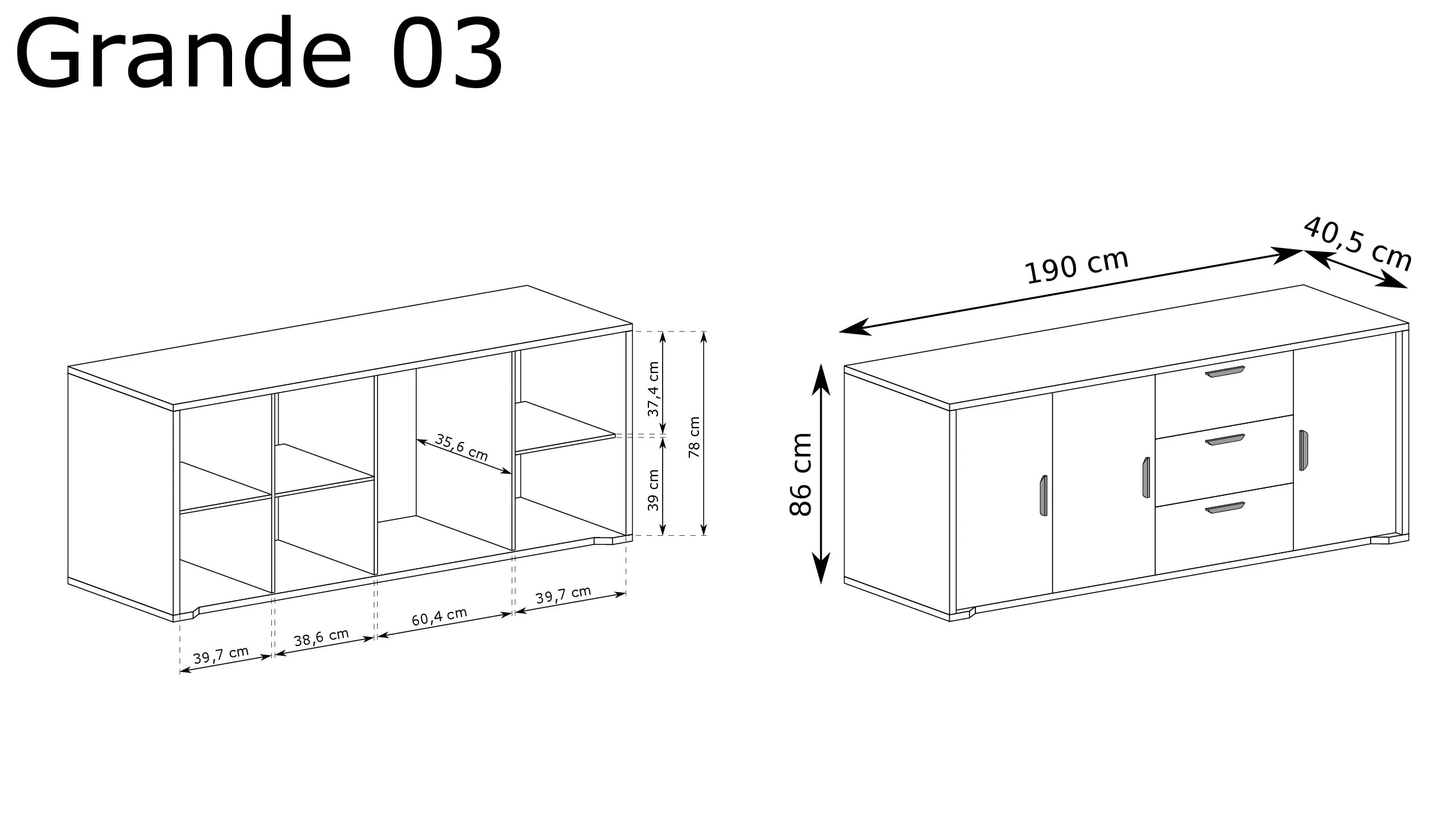GRANDE-3 - Kumode 3D3S Kremonas ozols — 2 attēls