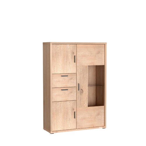 GRANDE-9 – 3D2S vitrīna, Kremonas ozola krāsā