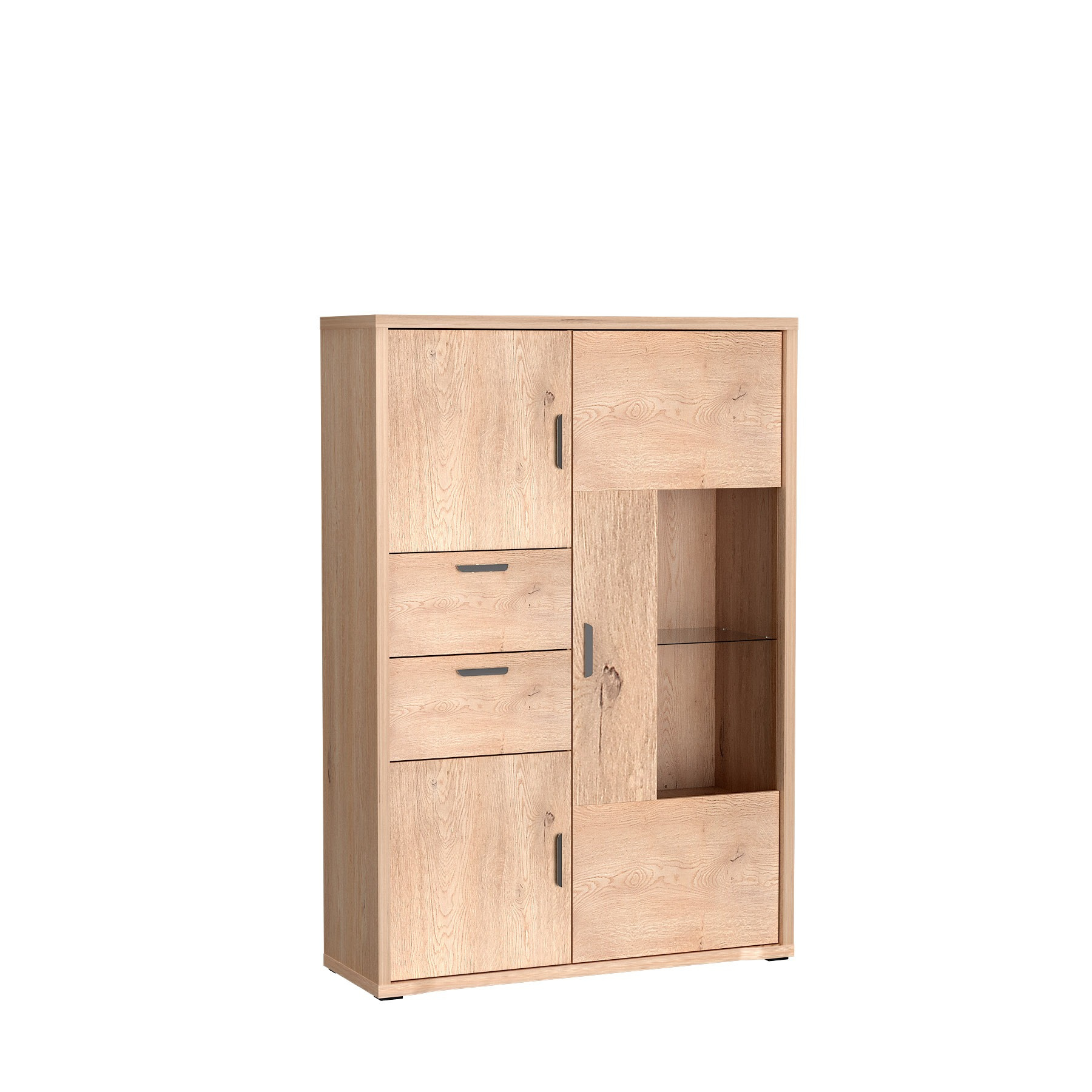 GRANDE-9 - 3D2S vitrīna, Kremonas ozola krāsā
