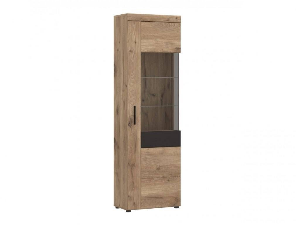 Grano GRNV01R – 1 durvju vitrīna Viking Oak/Space Gray