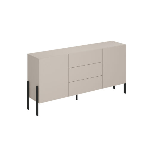 Yukon – Kumode 2D3S 180 cm Kašmira melna matēta
