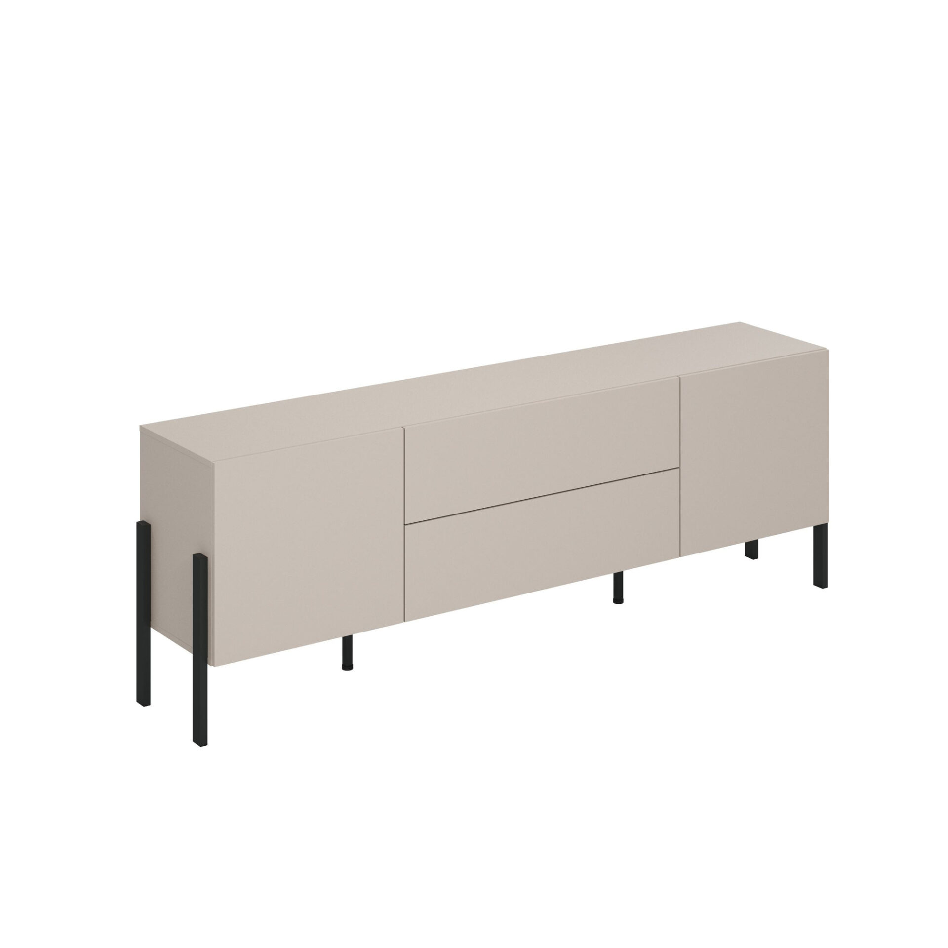 Jukon - TV skapis 2D2S Cashmere Black Matte