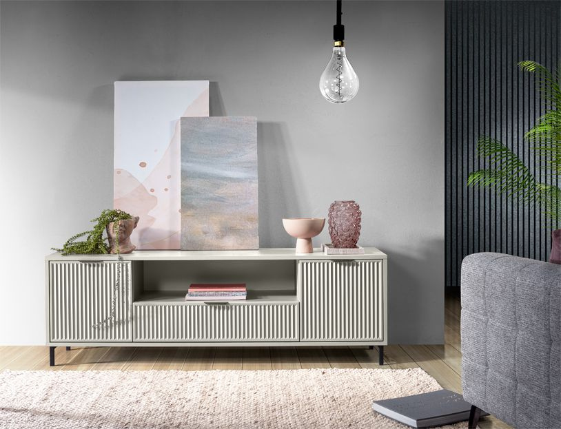 LINKaSTYLES-4 - TV kumode 2D1S kašmira krāsā — изображение 4
