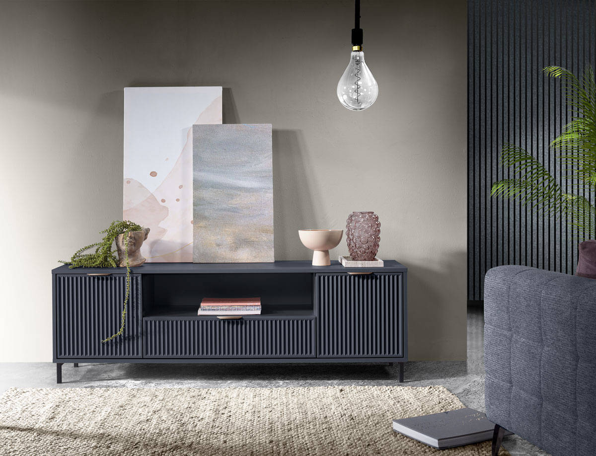 LINKaSTYLES-4 - 2D1S Indigo TV skapītis — 7 attēls
