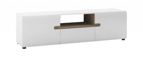 Linate TYPE 50 – TV skapītis 2D-1S balts/trifeļu ozols