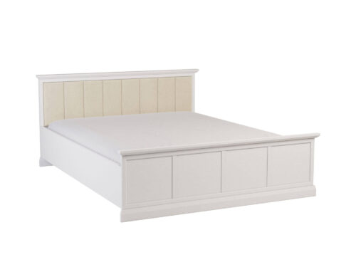 Lucca L160 – Gulta ar rāmi, 160×200 cm, balta, opāls/mākslīgais ozols