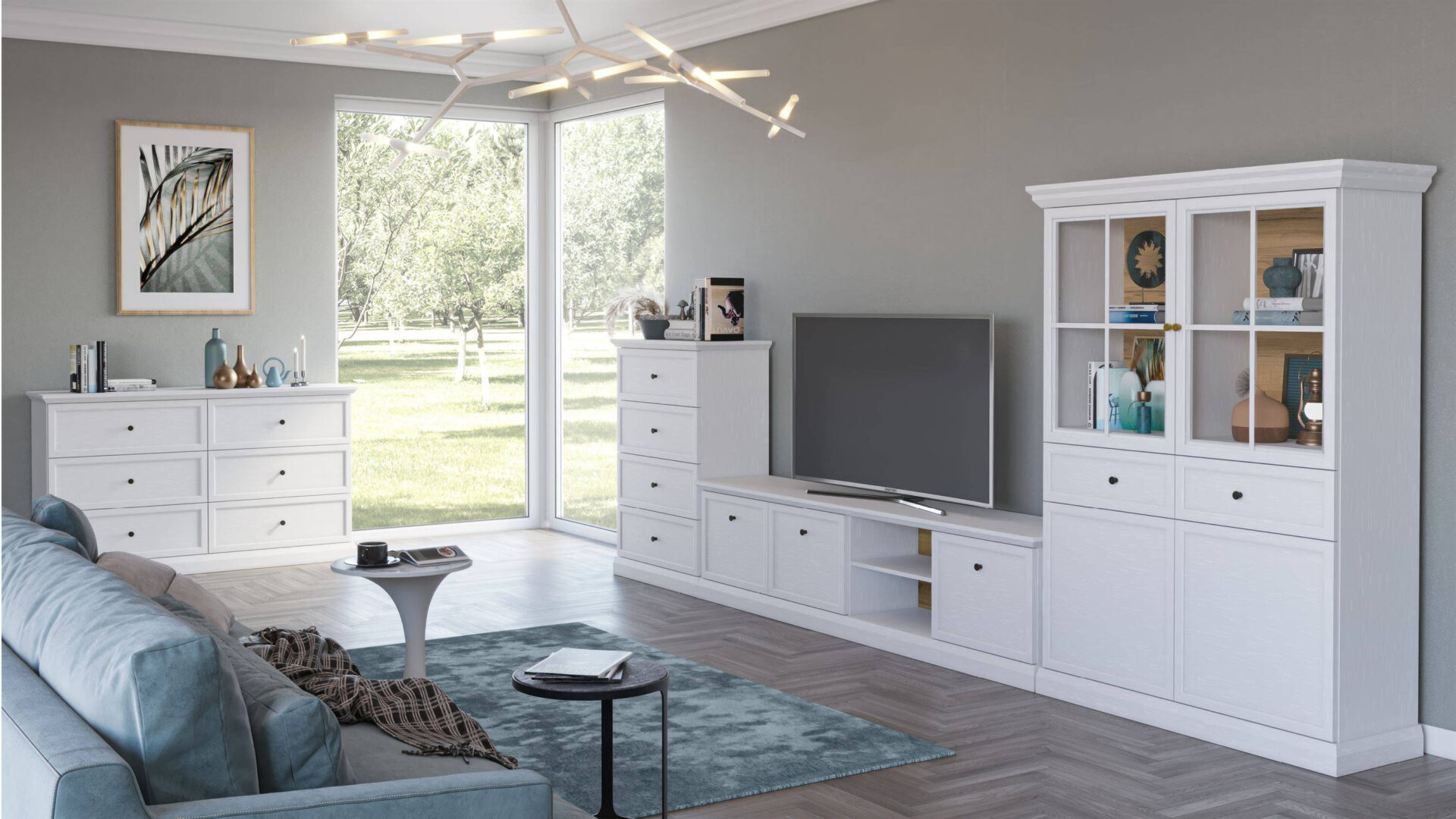 Lucca L160S - Gulta ar paceļamu rāmi 160x200 cm, opālbalta/mākslīgais ozols — 2 attēls
